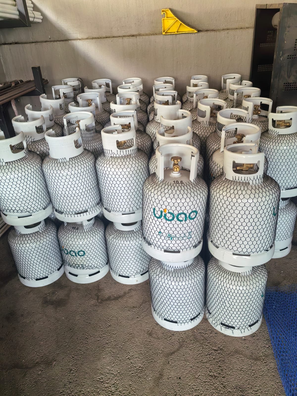 White LPG cylinders in stock